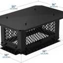 Stanbroil 10" x 19" Chimney Cap, Fireplace Chimney Cover for Outside Adjustable Bottom to Fit Existing Clay Flue Tile Sizes, Chimney Flue Rain Caps