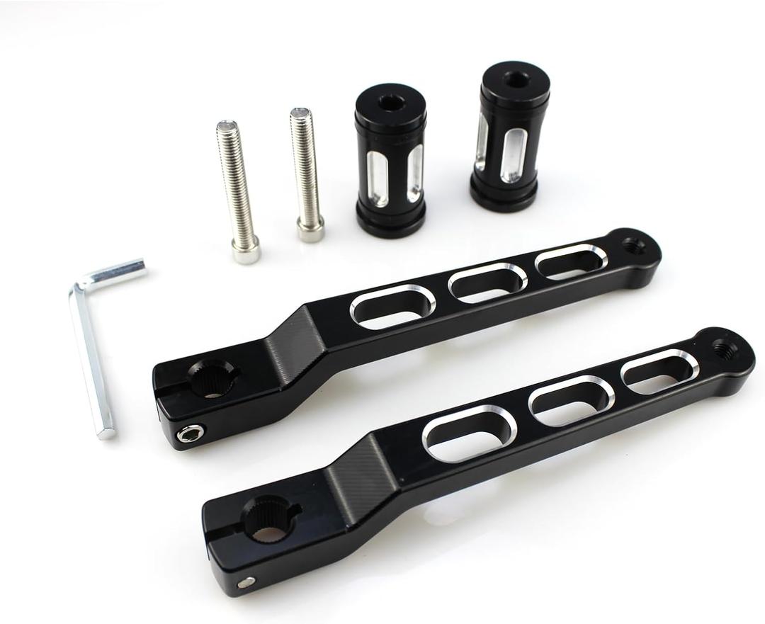 Motorcycle Heel Toe Gear Shift Lever + Shift Peg Replacement for Harley FL Softail, for Touring Electra Glide Road King Road Glide FLHX Street Glide Tri Glide Trikes Shifter Levers(Black)