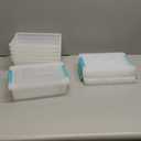 IRIS USA 6 Qt. Plastic Storage Bins Containers with Lids, 4 Pack, Small Sensory Bin, Craft Storage, Craft Organizers & Storage, Organizing Container for Home, Office & Art Supplies, Stackable, Clear