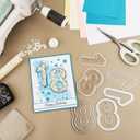 Briartw 12pcs Clear Plastic 3D Shaker Covers with Cutting Dies for Shaker Card Making,0.32" Height Number 1 Shaker Blisters Can Fill Glitter,Confetti for Birthdays,Anniversaries,Holiday Wishes