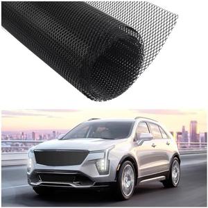 Rhombic Hole Car Grill Mesh Shielding Gravel Grille Guard，40 “X13” GGrill Inserts Mesh Trimmable Desired Shape，Universal Front Bumper Grill Replacement for Bumper (3x6 mm)