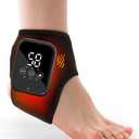 DREAMSOME Cordless Rechargeable Ankle Massager with Heat, Heated Ankle Wrap with Vibration, Portable Foot & Ankle Heating Pad, 3 Heat Levels & 3 Vibration Modes, Adjustable Brace for Men & Women