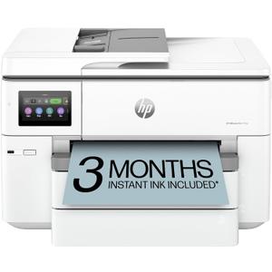 HP OfficeJet Pro 9730e Wide Format Wireless All-in-One Color Inkjet Printer, Print, scan, Copy, ADF, Duplex Printing Best-for-Office, 3 Month Instant Ink Trial Included, AI-Enabled (537P6A)