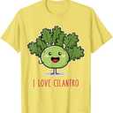 I Love Cilantro Day Funny Cilantro Lover T-Shirt (XS, Yellow)