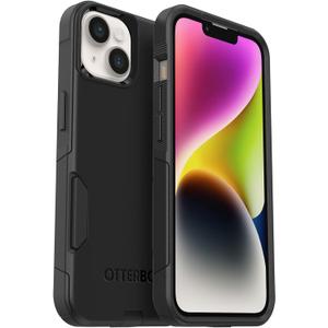 OtterBox iPhone 14 & iPhone 13 Commuter Series Case - BLACK , Slim & Tough, Pocket-Friendly, with Port Protection | Slim, Tough, Pocket-Friendly, with Port Protection