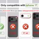 for iPhone 17 Case Magnetic Clear Design,Compatible with MagSafe,Kickstand Vertical/Horizontal,Shockproof Airbag Bumpers Phone Cover - White Lovely Round Flower