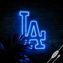 Dodgers Neon Signs for Wall Decor, LA Baseball Team Logo Neon Light, LED Decor for Man Cave, Game Room, Party, Bar, Bistro, Club, Office (15"L x 10"W)