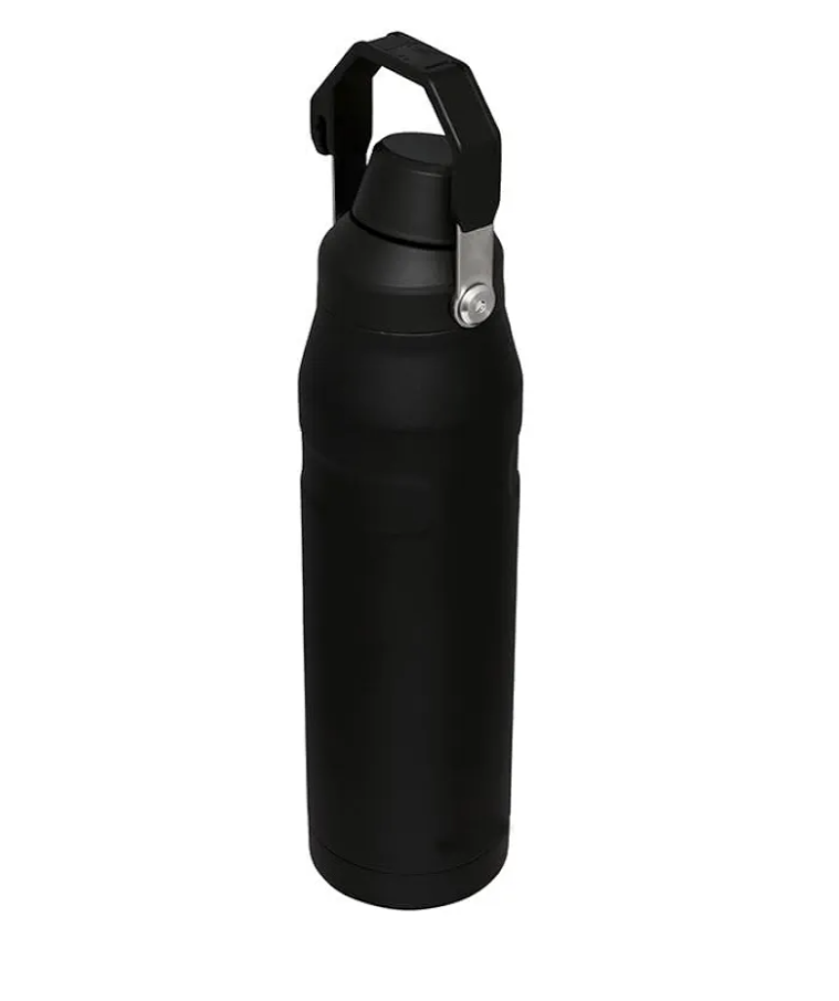 24 oz portable hand-held insulated waters bottle, 304 stainless steel metal water bottles, large insulated water cup, suitable for travel, camping, fitness and sports (Black)