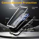 Lunivop Case Compatible for iPhone Air Case Dustproof Heavy Duty Rugged Military Grade Metal Built in Screen Camera Protector The Phone Case 2025 (for 17 Air 6.5" Silver)