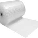 uBoxes Bubble Cushioning 24" wide Wrap x 100' Long Medium Bubbles 5/16", Clear, BUBBMED24100