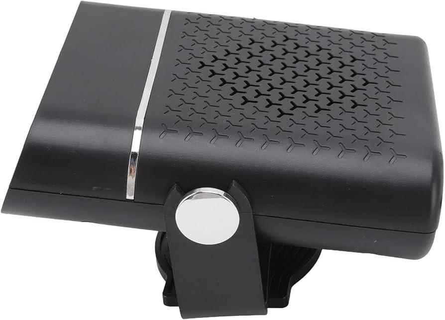 Car Heater Defogger, Fast Heating 12V Safe 360 ​​Degree Adjustment Ergonomic Car Defroster Defogger Heater for Winter (Black)