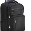 Rolling Backpack, 15.6 inch Laptop Backpack with Wheels, Flight Approved Water Resistant Underseat Carry on Lugagge Wheeled Bag for Men Women Adults, Black