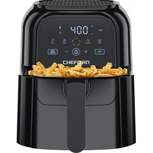 Chefman TurboFry Touch 6 Qt Air Fryer w/ Digital Display and Shake Reminder - Black