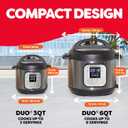 Instant Pot Duo 7-in-1 Mini Electric Pressure Cooker, Slow Rice Cooker, Steamer, Sauté, Yogurt Maker, Warmer & Sterilizer, Includes Free App with over 1900 Recipes, Stainless Steel, 3 Quart