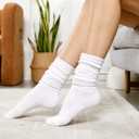 Winterlace 6 Pairs Slouch Socks for Women, Soft Extra Long Scrunch Knee High Sock, Bulk Pack (One Size, Assorted White/Black/Gray)