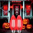 E12 LED Red Light Bulb for Christmas, C35 LED E12 Filament Candle Bulb 4W (40W Equivalent) E12 Base Red Lighting for Halloween, Party Decor, Sleep Lights, Bedroom, Porch Lights, Non-Dimmable, 2 Pack