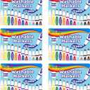 Washable Markers Bulk (72 Count, 6 Box), 12 Assorted Colors, Washable Markers for Kids Classroom School, Broad Tip Durable for Back to Classroom Art School Supplies Essentials