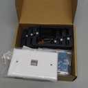 4 Pack Ethernet Wall Plate 1 Port Keystone Jack Blue Cat6 RJ45 Coupler Outlet Connector with Single Gang Low Voltage Mounting Bracket