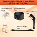 FIXFANS Pressure Washer Gun and Hose Kit, Replacement Pressure Washer Extension Wand Compatible with Some of Portland Husky Black Decker Ford Pulsar ShopForce Taskforce Powerwasher Taskmaster