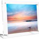 B&NN 8.5" * 11'' Acrylic Picture Frame Floating Look3MM + 3MM Thickness Clear Photo FrameDesktop Frame less Display, Self Standing (8.5" * 11'')