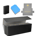 Hipoocok 2 in 1 Card Deck Box for Trading Cards, Unfolded MTG Commander Card Can be Used as a Playmat, Leather Magnetic Card Storage Box Holds 800+ Single Sleeved Cards, Fits for TCG CCG Magic Cards, 2 Pack