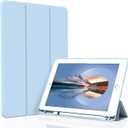 Case for iPad Air 3 / Pro 10.5 Inch, Lightweight Slim Soft TPU Trifold Stand Smart Cover, Auto Sleep/Wake Case with Pencil Holder for iPad Air 3rd Generation/Pro 10.5 - Light Blue