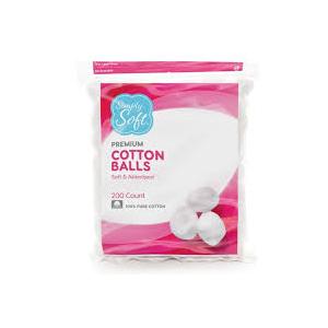 Simply Soft 888277681937 Cotton Balls 200 Count Ss Jumbo .65G