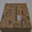 Charcuterie Board with Lid, 2-in-1 Bamboo Cheese & Cutting Board with Engraved Guide, Travel Portable Charcuterie Boxes, Includes 2 Plastic Cutting Mats & 4 Cheese Knives, House Warming Gifts New Home