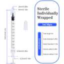 1ml Luer Lock Syringe, Syringes Without Needle, Disposable Syringe Individually Wrapped(50)