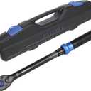 3/8-Inch Drive Click Torque Wrench, Dual-Direction Click Professional Torque Wrench 5-45FT.LB/6.8-61N.M, Dual Range Scales Graduated in FT.LB and N.M, Blue