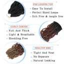 Faux Locs Crochet Hair 18 Inch 7 Packs Ombre Crochet Hair Soft Locs Pre Looped Crochet Braids For Black Women Butterfly Loc Extensions(1B/30/27, 18 In, 7 Packs)