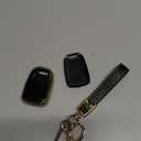 Lucrum Compatible with Honda Key Fob Cover & Leather Keychain - TPU Keyfob Case for Accord Civic CR-V HR-V Pilot Ridgeline SE LX, For 4 Button Remote (2014-2022) - Black and Gold