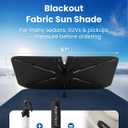 PEMOTech 2026-Upgraded Umbrella Windshield Sun Shade for Four-Door Sedan and Large | Keep Cool & Protect Interior | Reliable UV Blocker&Heat Shield | Sun Shade for Car Windshield | Medium (57"x32")