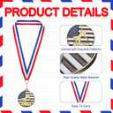 20 Pcs Gold Patriotic Award Medals Bulk 2'' Academic Star Performer Dance Great Job Medallion with Neck Ribbons Metal Trophy Award Prize Gift for Tournaments Competitions Party