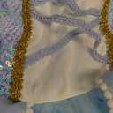 Princess Dresses for Girls Little Kids Blue Princess Costume Cosplay Outfit Birthday Halloween Prom Party Dress Up (3-4 Years)