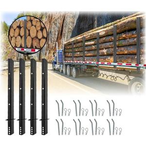 Mytee Products 4 Pack 30" Adjustable C Channel Pipe Stake for Flatbed Trailer Hauler