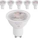 SETEN GU10 LED Light Bulbs 6W Dimmable, 50W Halogen Equivalent, 580 Lumens, 2700K Warm White, Standard GU10 Base for Track Lighting & Recessed Cans 6-Pack