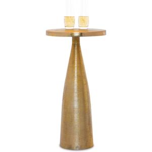 OBJET D'ART Small Round Gold End Tables, Luxor, 23'' Height, Vintage Metal Accent, Side, Pedestal, Coctail and Drink Tables for Living Room and Small Spaces OBJET D'ART Small Round Gold End Tables, Luxor, 23'' Height, Vintage Metal Accent, Side, Pedestal, Coctail and Drink Tables for Living Room and Small Spaces