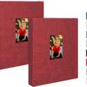 Cherrich Small Photo Album 4x6 100 Pockets with Writing Space Linen Cover Picture Book Holds 4x6 Photos for Wedding, Baby, Family, Graduation