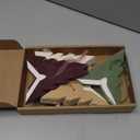 5PCS Flocked Paper Star Lantern - 12 inch Hanging Velvet Christmas Paper Star Lampshade 7 Points Christmas Stars Foldable for Xmas Wedding Home Decor