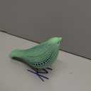 Quoowiit Bird Figurine, Modern Sculpture and Statues for Home Decor, Animal Statues for Bookshelf, Table, Entryway, Fireplace, Resin Decorative Sculpture with Chic Polka Dots Art Design (Green)