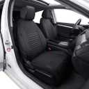 EKR Civic Seat Covers Custom Fit for Honda Civic(Sedan) 2019 2020 2021 Sport(Rear Split No Armrest),Waterproof Leather Car Seat Cover Full Set,Faux Leather(Black)