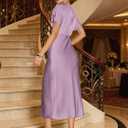 RIHOAS Midi Cocktail Dresses for Women Wedding Guest V Neck Ruffle Spring Summer A Line Formal Dress Flowy Party Gown Wedding (M)