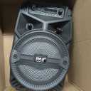 Pyle 240W Rechargeable Outdoor Bluetooth Speaker Portable PA System w/ 6.5 Subwoofer 1 Tweeter, Microphone In, Party Lights, MP3/USB, Radio, Remote - Pyle PPHP634B