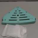 Sotfamily Plastic Shower Caddy Corner (For 90 Only), 2 Pack Adhesive Corner Shower Shelves for Bathroom Organizers and Storage, Turquoise