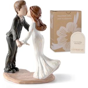 Traditional Wedding Cake Topper - Bride and Groom Resin Figurines for Cake Decoration - Timeless Couple Gifts for Wedding & Anniversary