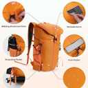 Blue Quartz Hiking Backpack 30L Lightweight Packable Backpack for Travel, Water Resistant Foldable Daypack for Women Men, Orange