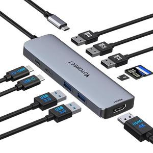 Votonect USB C Hub 10-in-1 with 4K HDMI Adapter, SD/TF Card Reader, 100W PD Charging, 2 USB 3.0 Ports, and 3 USB 2.0 Ports for MacBook Pro/Air, Dell XPS, Lenovo ThinkPad, etc.