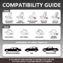 Car Seat Covers Front Seats Only, Universal Luxury Automotive Car Seat Protector 2 Pack, Waterproof Breathable Leather Car Seat Cushion for Most Vehicles SUV Pick-up Truck, Grey