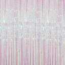 GOER 3.2 ft x 9.8 ft Metallic Tinsel Foil Fringe Curtains Party Photo Backdrop Party Streamers for Birthday,Graduation,New Year Eve Decorations Wedding Decor (4 Packs,Iridescent) (Multicolor)